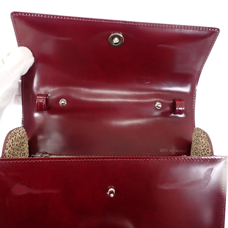 カルティエ CARTIER パンテール ショルダー ヴィンテージ 2WAYバッグ ハンドバッグ ショルダーバッグ レザー ボルドー ワインレッド シルバー金具 レディース【中古】【Bランク】