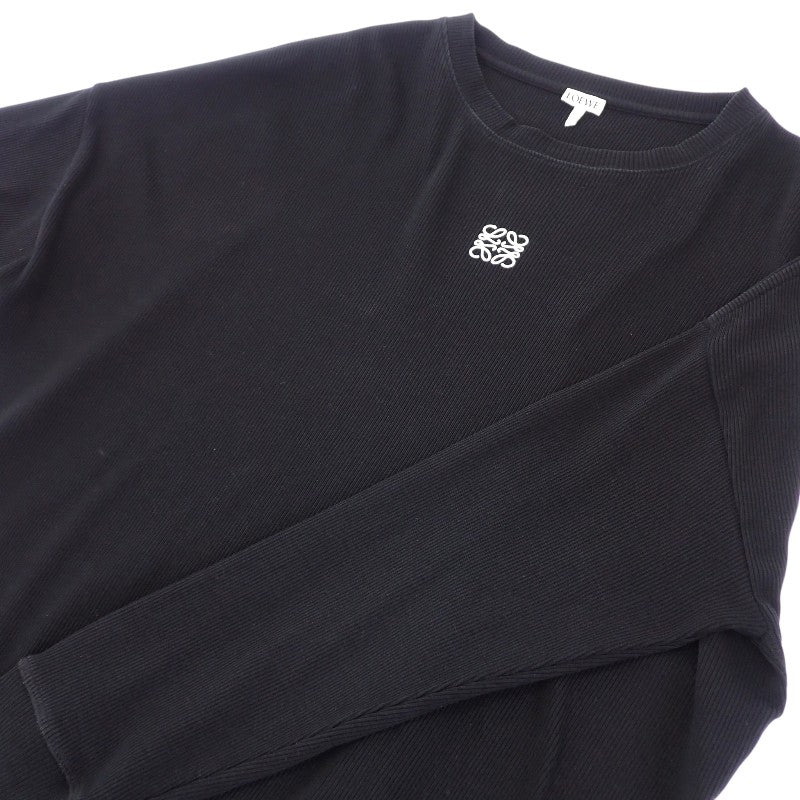 ロエベ LOEWE ロングスリーブ M H526Y22XAY 長袖Ｔシャツ コットン ブラック メンズ【中古】【Bランク】