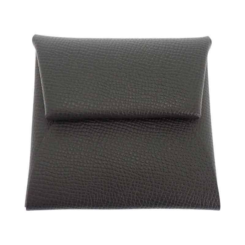 エルメス HERMES バスティア H083035CK コインケース ヴォーエプソン グレー ヴェールアングレ シルバー金具 レディース メンズ【中古】【Aランク】