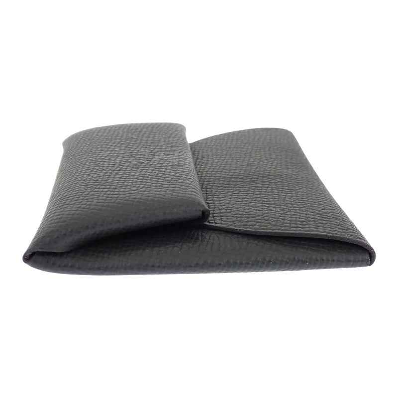エルメス HERMES バスティア H083035CK コインケース ヴォーエプソン グレー ヴェールアングレ シルバー金具 レディース メンズ【中古】【Aランク】