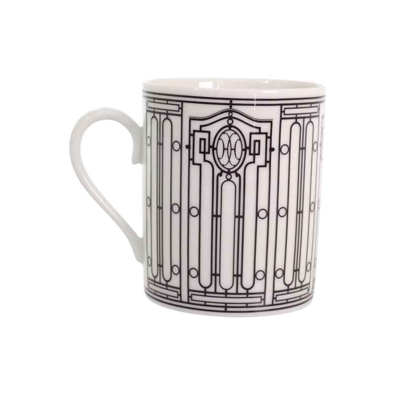 エルメス HERMES マグ アッシュ Hデコ No1 モノトーン 食器 コップ 1個 300ml P037031P マグカップ ポーセリン ホワイト ブラック【中古】【Sランク】
