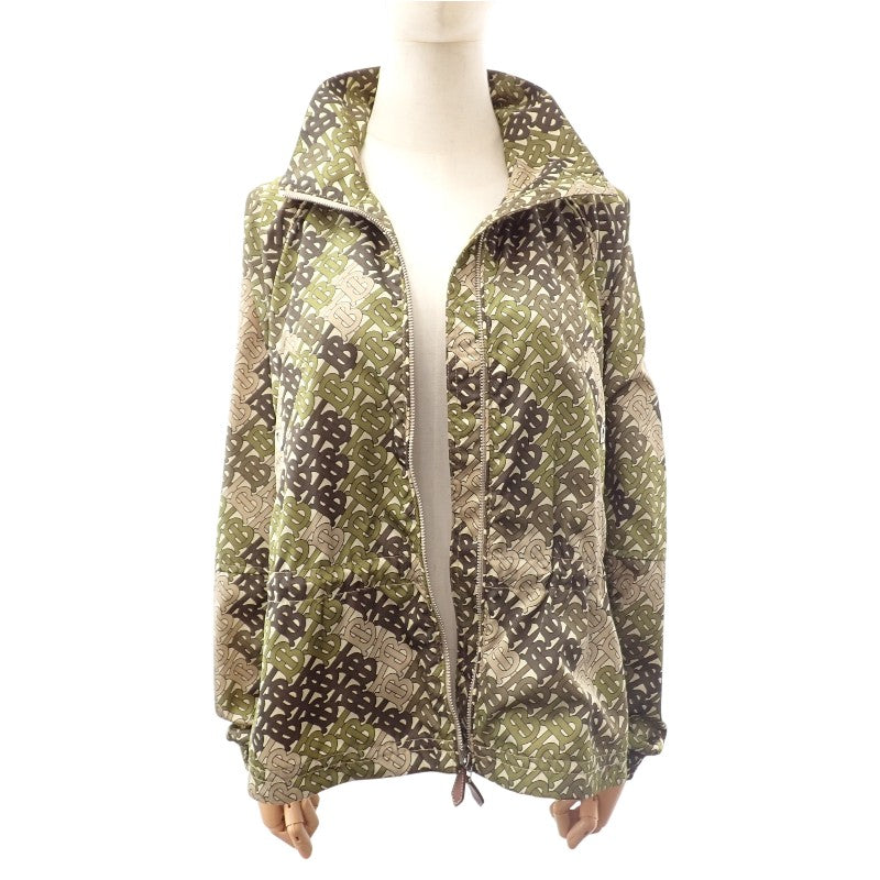 バーバリー BURBERRY TBモノグラム ロゴ 34 8016304 ナイロンジャケット ナイロン カーキ ベージュ レディース【中古】【ABランク】
