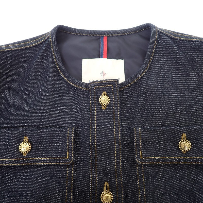 モンクレール MONCLER デニムジャケット ノーカラー TENCHIN GIUBBOTTO