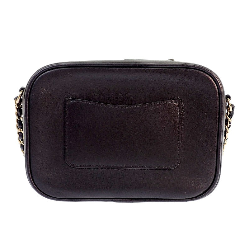 シャネル CHANEL ココマーク チェーンショルダー カメラバッグ AS0322 ショルダーバッグ ラムスキン ブラック ゴールド金具 レディース【中古】【ABランク】