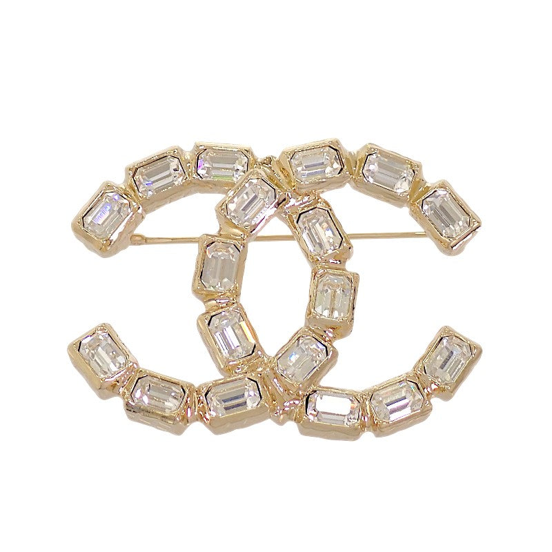 シャネル CHANEL ココマーク ABB978 ブローチ メタル クリスタル ゴールド レディース【中古】【Aランク】