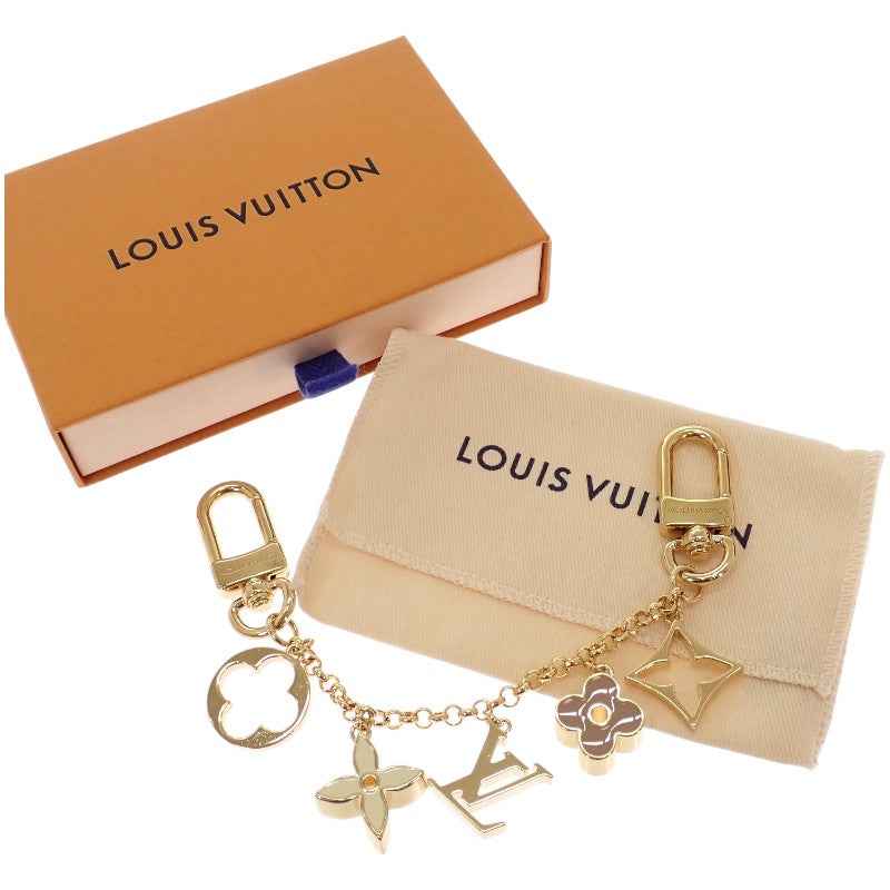 ルイヴィトン LOUIS VUITTON バッグチャーム チェーン・フルール ドゥ モノグラム M01413 モノグラム バッグチャーム メタル ゴールド ピンク レディース【中古】【Aランク】