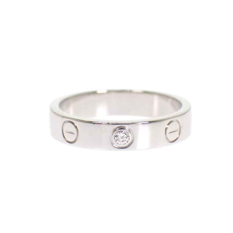 カルティエ CARTIER ミニラブリング 7号 B4050547 リング K18ホワイトゴールド ダイヤモンド #47 レディース【中古】【Aランク】