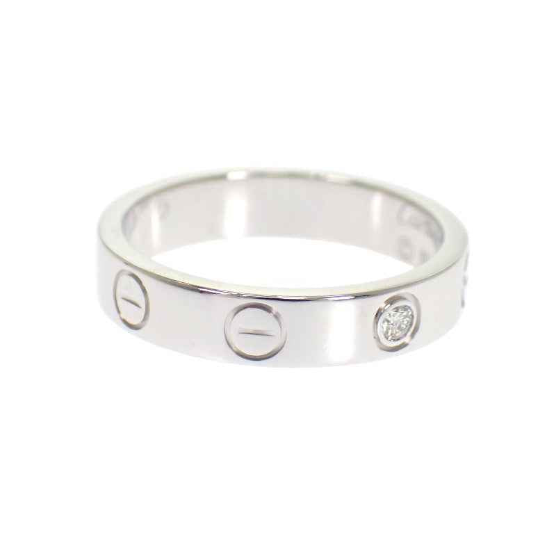 カルティエ CARTIER ミニラブリング 7号 B4050547 リング K18ホワイトゴールド ダイヤモンド #47 レディース【中古】【Aランク】