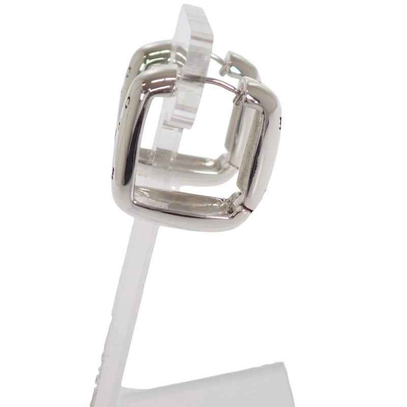 シャネル CHANEL ロゴ スクエア フープ ピアス シルバー925 レディース【中古】【Aランク】