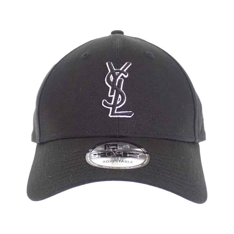 サンローラン SAINT LAURENT ニューエラ YSL モノグラム 9FORTY 687687YCL361000 キャップ コットン ブラック ワンサイズ メンズ レディース【中古】【Aランク】