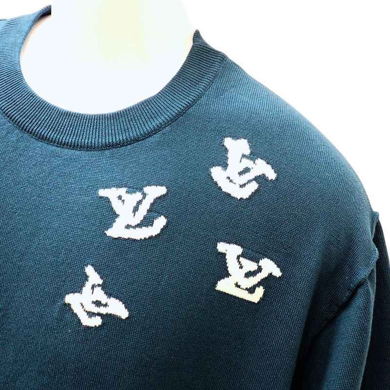ルイヴィトン LOUIS VUITTON クルーネック 半袖ニット ショート