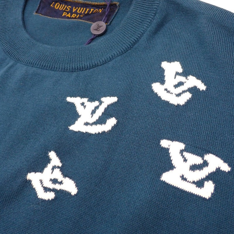 ルイヴィトン LOUIS VUITTON クルーネック 半袖ニット ショート
