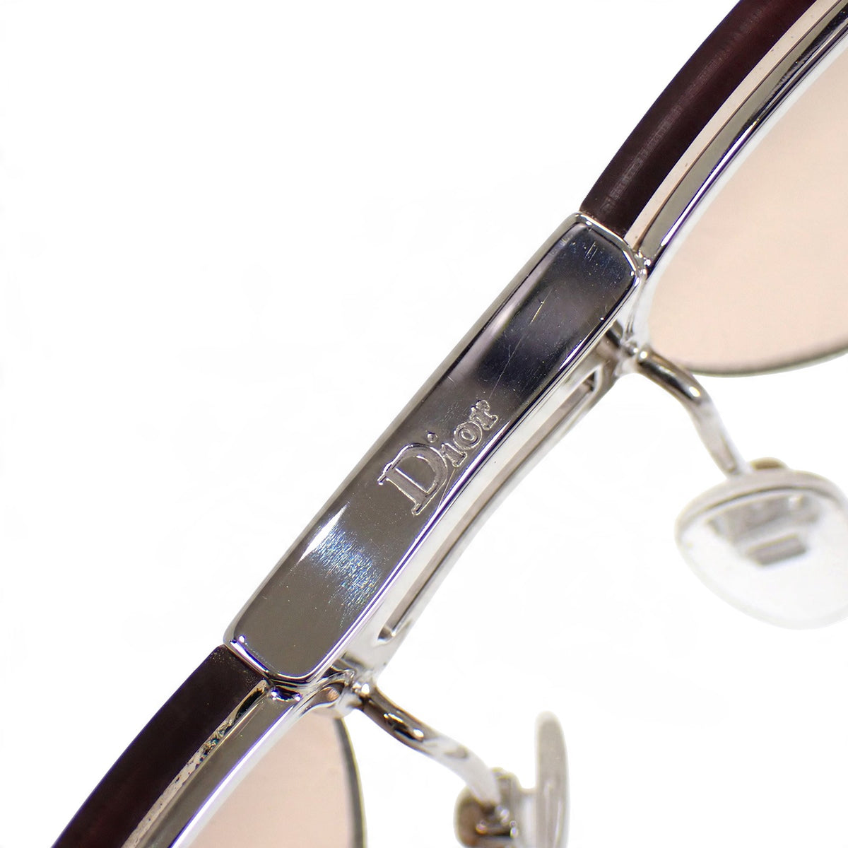 ディオール Dior 度なし グラデーション アイウェア YB7KH サングラス メタル ブラウン レディース【中古】【Bランク】