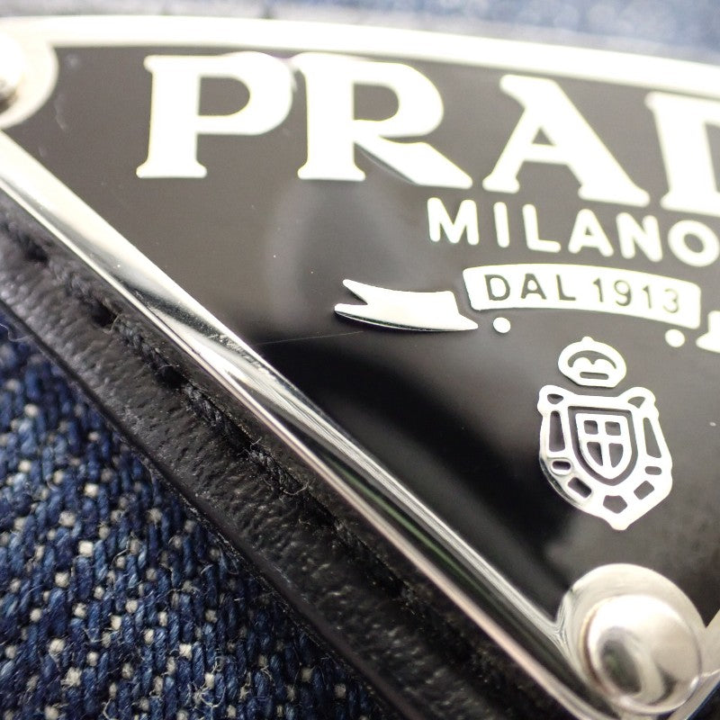 プラダ PRADA ベースボール M 2HC274AJ6F0008 キャップ デニム ネイビー レディース メンズ【中古】【ABランク】