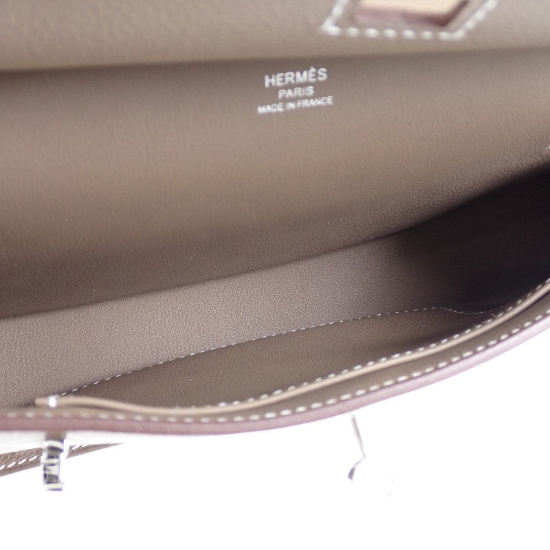 エルメス HERMES ジプシエール ミニ H084047CKAG ショルダーバッグ エバーカラ― エトゥープ シルバー金具 レディース【中古】【SAランク】