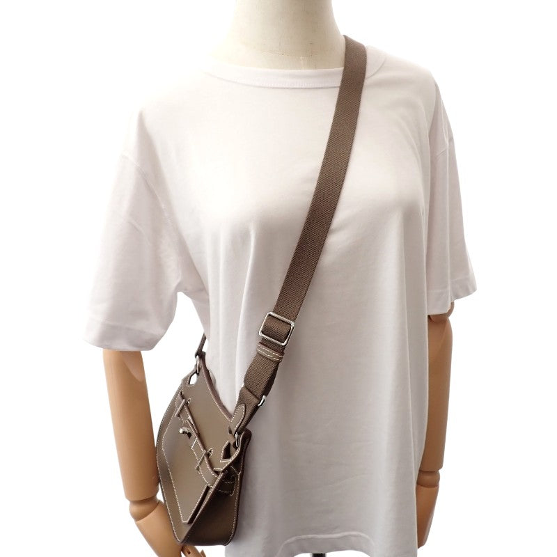 エルメス HERMES ジプシエール ミニ H084047CKAG ショルダーバッグ エバーカラ― エトゥープ シルバー金具 レディース【中古】【SAランク】