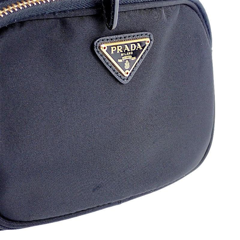 プラダ PRADA デュエット バケット Re-Nylon 1BH038_RV44 2WAYバッグ ナイロン ブラック ゴールド金具 レディース【中古】【ABランク】
