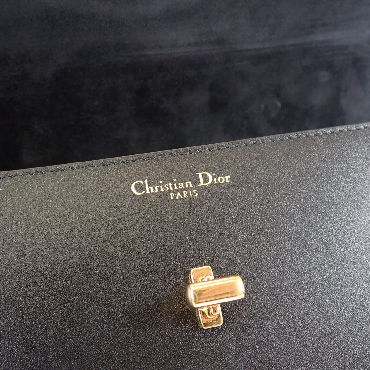 ディオール Dior 30モンテーニュアベニューバッグ スモール M9261UMOA_M900 ショルダーバッグ カーフ ブラック ゴールド金具 レディース【中古】【ABランク】