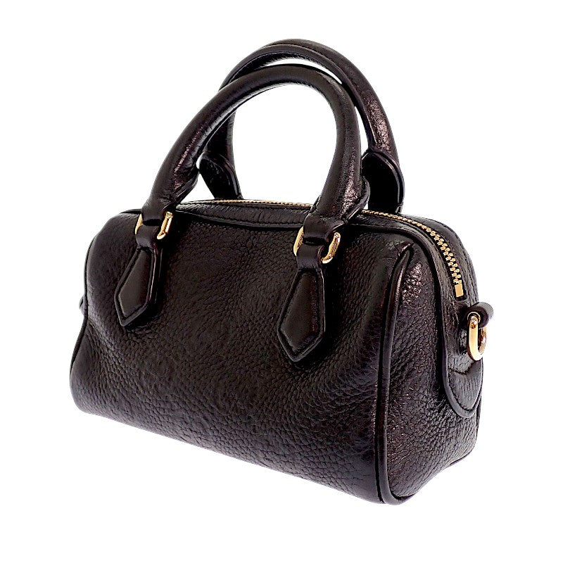 グッチ GUCCI GG エンボス ミニ ボストンバッグ 815256 AAEEM 1000 2WAYバッグ ショルダーバッグ カーフ ブラック ゴールド金具 レディース【中古】【ABランク】