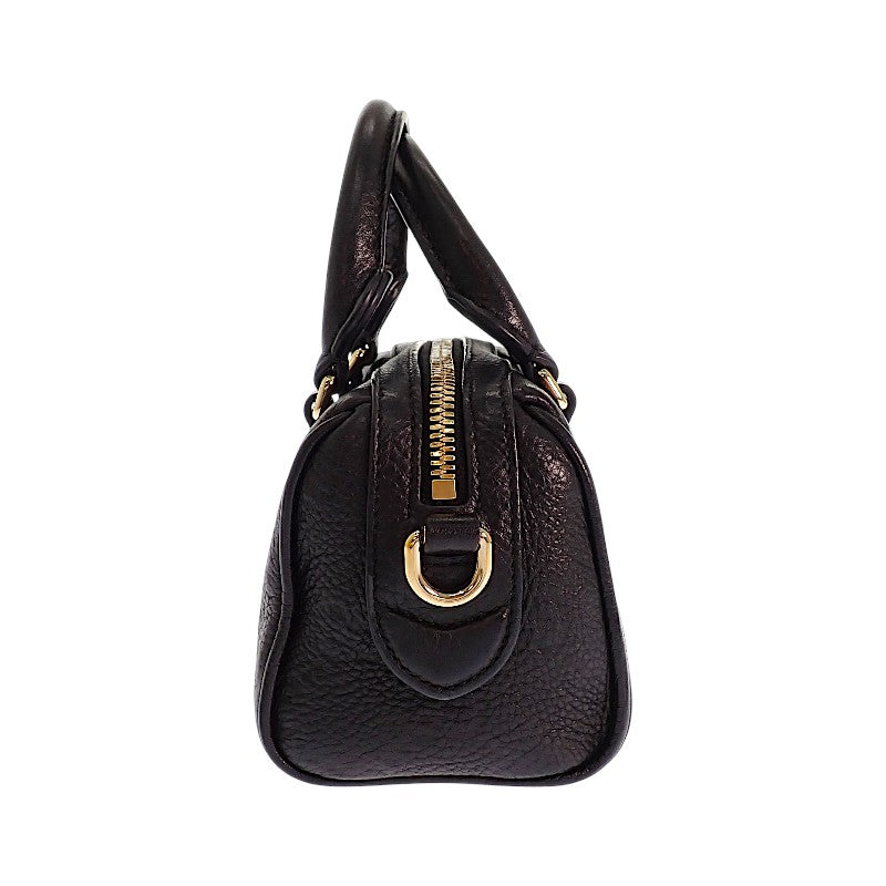 グッチ GUCCI GG エンボス ミニ ボストンバッグ 815256 AAEEM 1000 2WAYバッグ ショルダーバッグ カーフ ブラック ゴールド金具 レディース【中古】【ABランク】