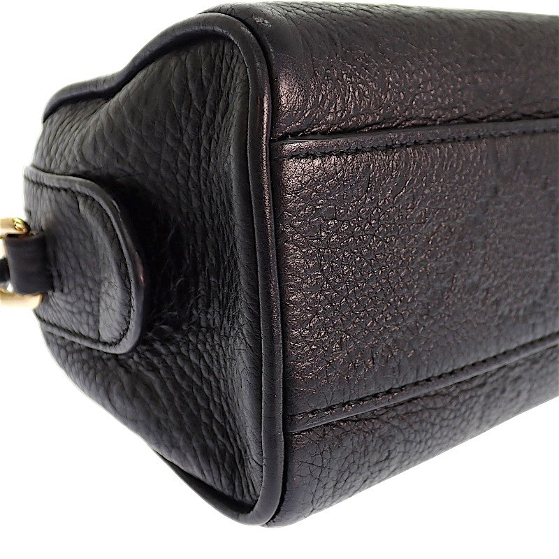グッチ GUCCI GG エンボス ミニ ボストンバッグ 815256 AAEEM 1000 2WAYバッグ ショルダーバッグ カーフ ブラック ゴールド金具 レディース【中古】【ABランク】