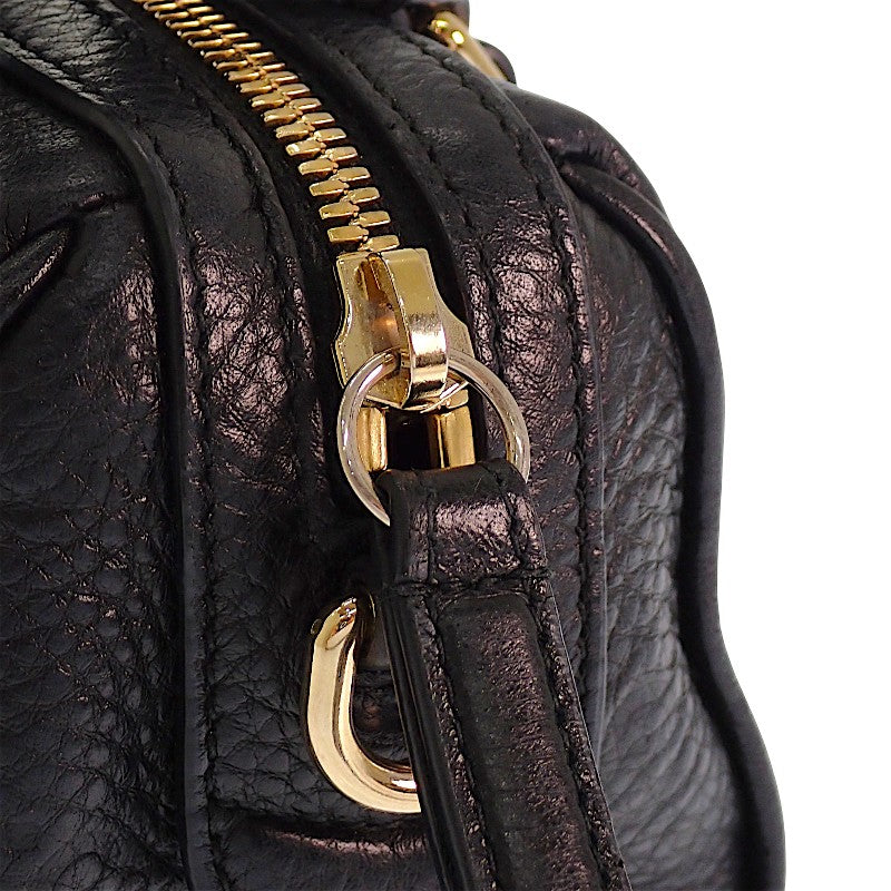グッチ GUCCI GG エンボス ミニ ボストンバッグ 815256 AAEEM 1000 2WAYバッグ ショルダーバッグ カーフ ブラック ゴールド金具 レディース【中古】【ABランク】
