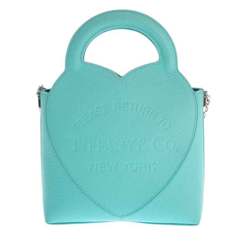 ティファニー TIFFANY&Co. リターントゥティファニートート 72017560 2WAYバッグ レザー ブルー シルバー金具 レディース【中古】【ABランク】