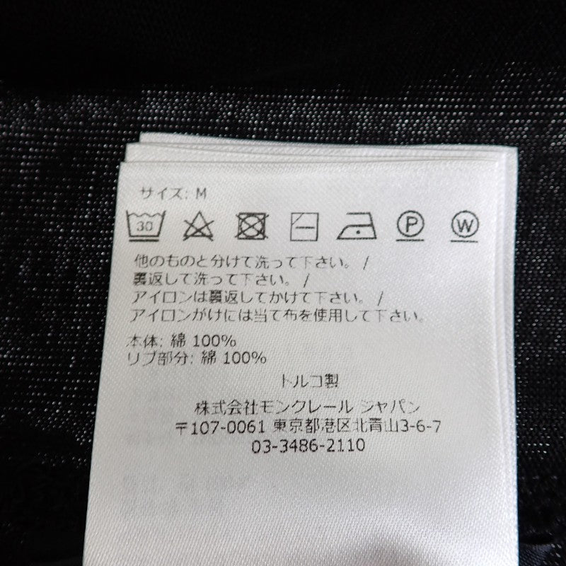 モンクレール MONCLER ワッペンTシャツ M I20918C00069_83927 半袖Ｔシャツ コットン 綿 ブラック 黒 メンズ【中古】【Aランク】