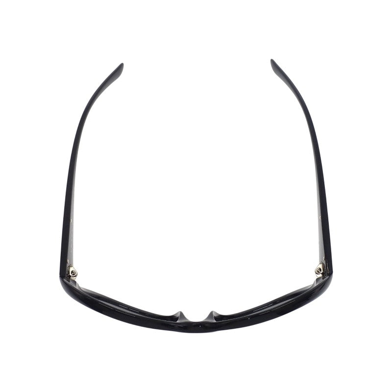 プラダ PRADA オーバル トライアングルロゴ SPR27L サングラス メタル プラスチック ブラック シルバー金具 レディース【中古】【Aランク】