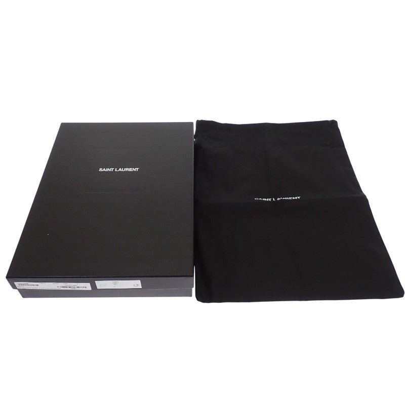 サンローラン SAINT LAURENT ラージパフィーポーチ セカンドバッグ 779512 クラッチバッグ ラムスキン ブラック シルバー金具 レディース メンズ【中古】【Aランク】