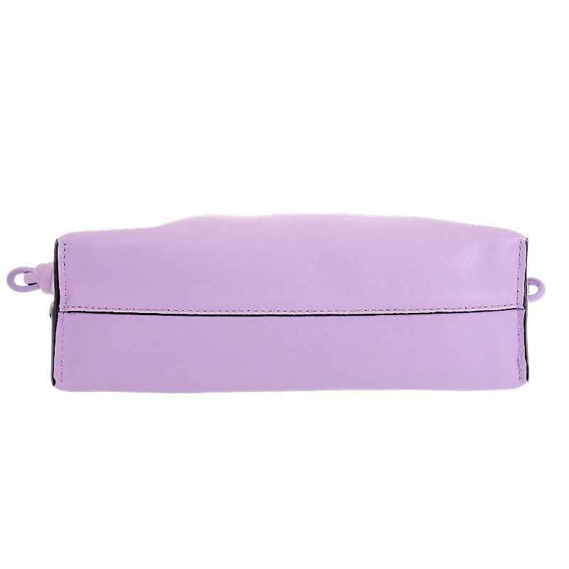 ロエベ LOEWE フラメンコクラッチ ミニ A411FC2X73 2WAYバッグ ショルダーバッグ ナッパカーフスキン パープル シルバー金具 レディース【中古】【Aランク】