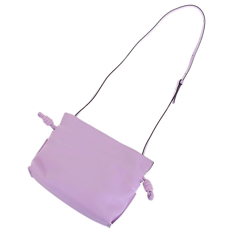 ロエベ LOEWE フラメンコクラッチ ミニ A411FC2X73 2WAYバッグ ショルダーバッグ ナッパカーフスキン パープル シルバー金具 レディース【中古】【Aランク】