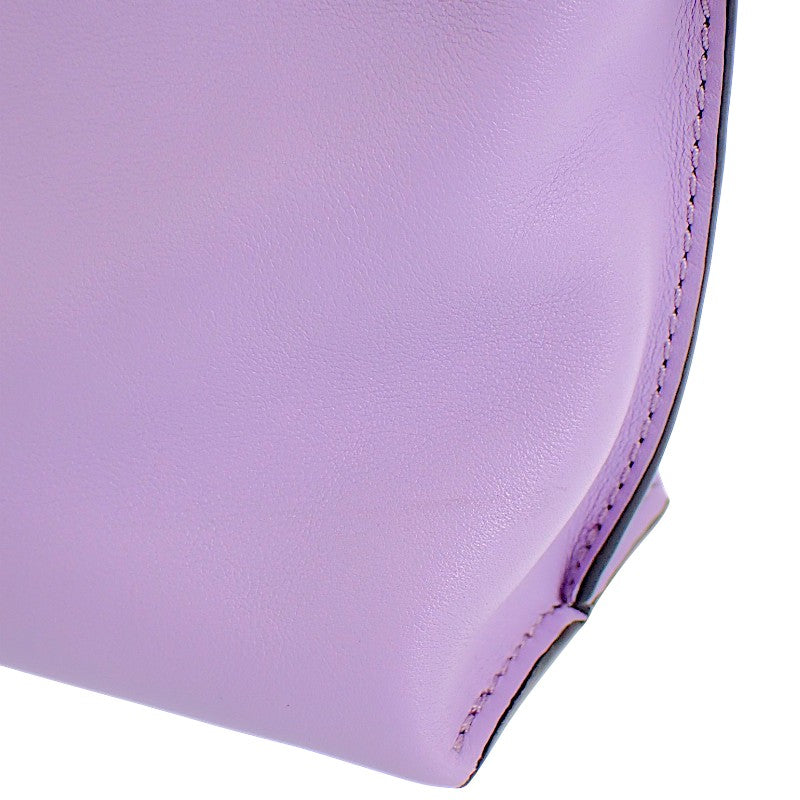 ロエベ LOEWE フラメンコクラッチ ミニ A411FC2X73 2WAYバッグ ショルダーバッグ ナッパカーフスキン パープル シルバー金具 レディース【中古】【Aランク】
