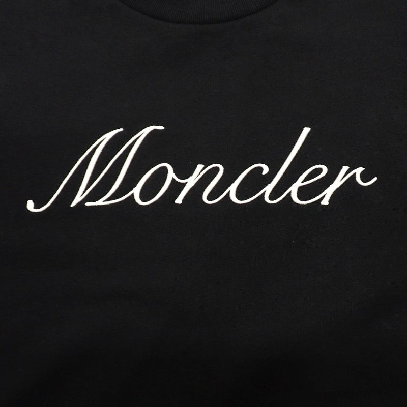 モンクレール MONCLER クルーネック M K10918G00033_89AUJ スウェット コットン ブラック メンズ レディース【中古】【ABランク】