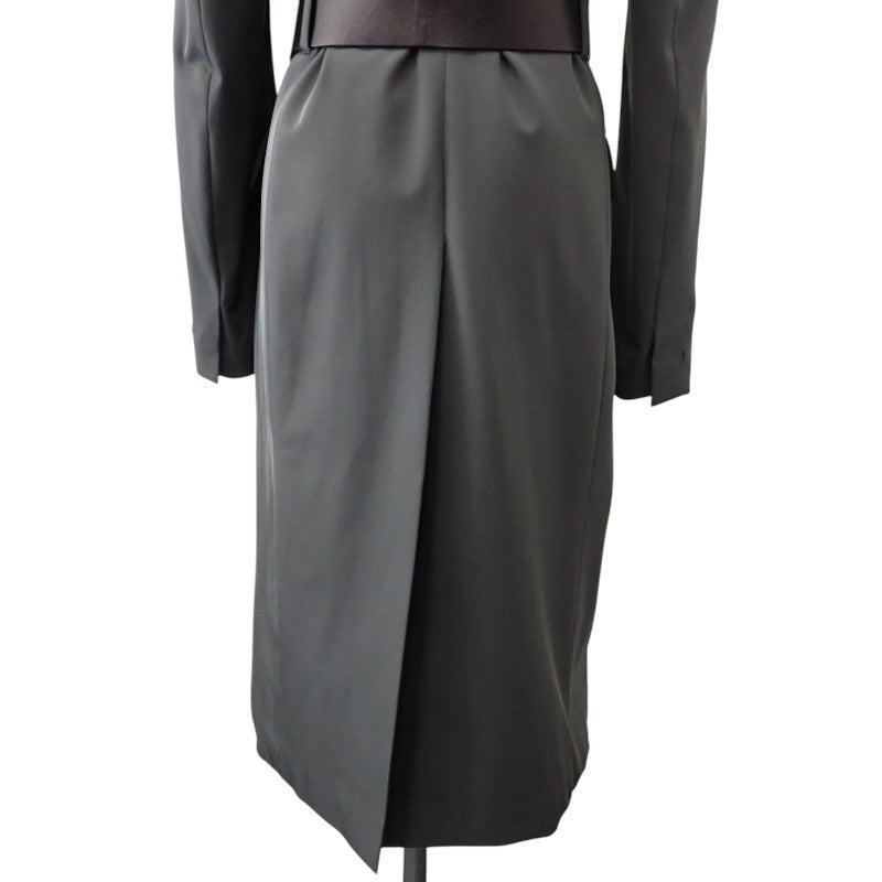 プラダ PRADA ヴィンテージ 42 ステンカラーコート ポリエステル グレー レディース【中古】【ABランク】