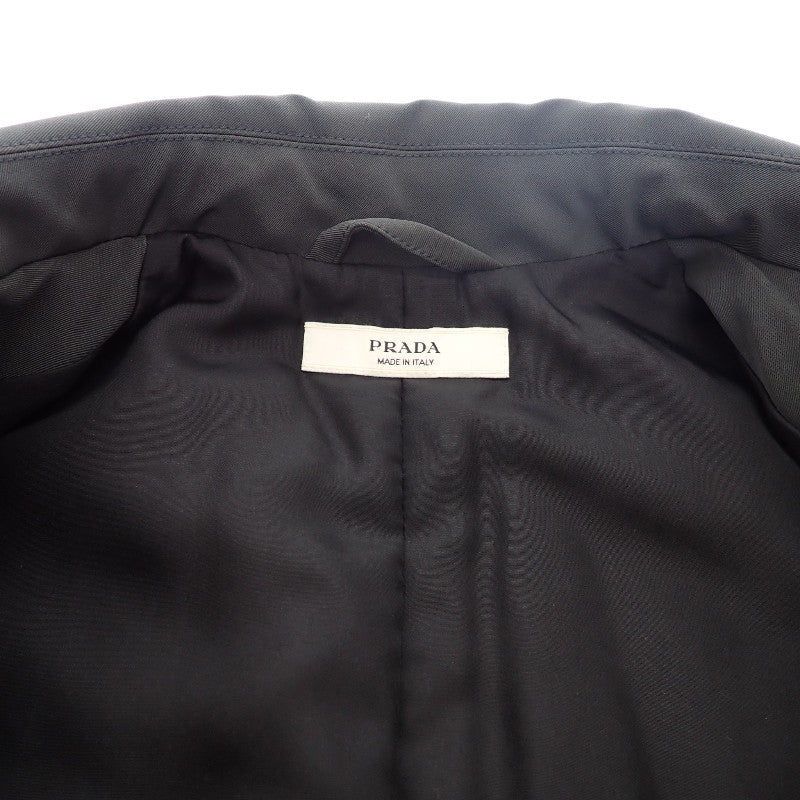 プラダ PRADA ヴィンテージ 42 ステンカラーコート ポリエステル グレー レディース【中古】【ABランク】