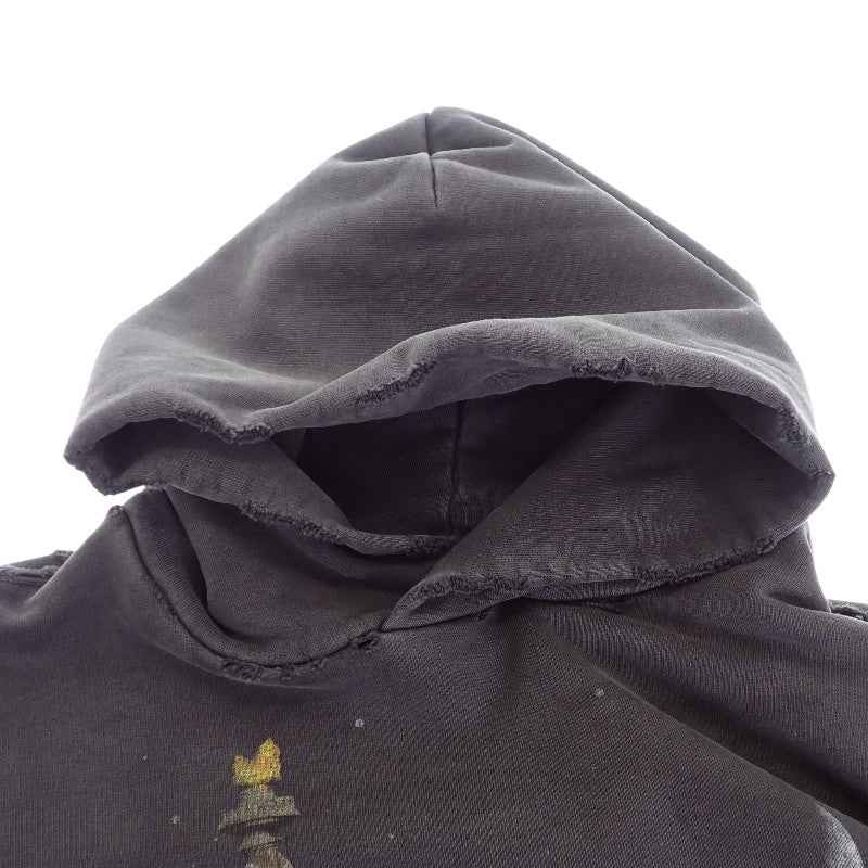 バレンシアガ BALENCIAGA PARIS LIBERTY オーバーサイズ フーディ プルオーバー 24AW 1 739024 TQVS1 1083 パーカー コットン ブラック メンズ レディース【中古】【ABランク】