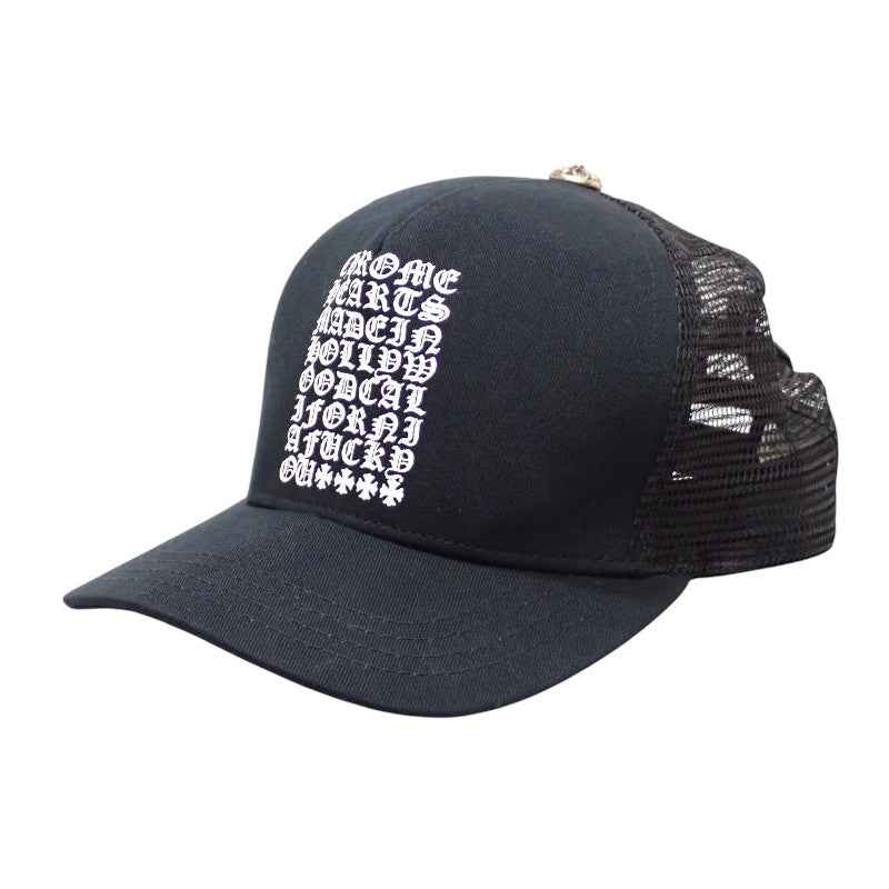 クロムハーツ CHROME HEARTS トラッカーキャップ 2238-304-3401 キャップ コットン ポリエステル ブラック シルバー金具 メンズ【中古】【ABランク】 クロムハーツ CHROME HEARTS トラッカーキャップ 2238-304-3401