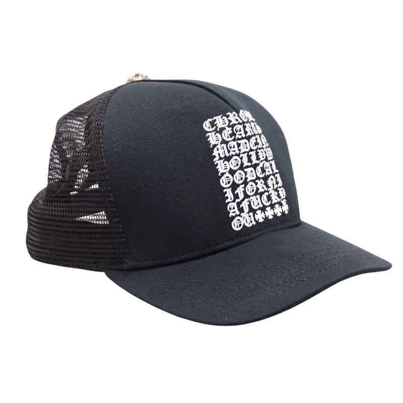 クロムハーツ CHROME HEARTS トラッカーキャップ 2238-304-3401 キャップ コットン ポリエステル ブラック シルバー金具 メンズ【中古】【ABランク】