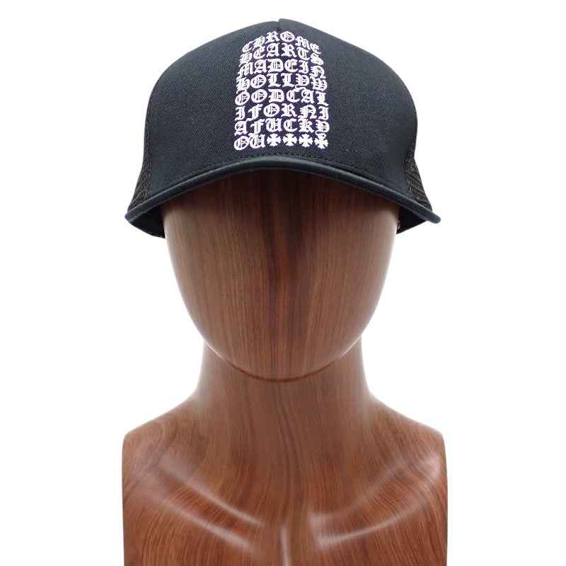 クロムハーツ CHROME HEARTS トラッカーキャップ 2238-304-3401 キャップ コットン ポリエステル ブラック シルバー金具 メンズ【中古】【ABランク】