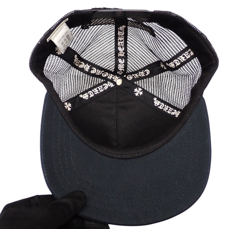 クロムハーツ CHROME HEARTS トラッカーキャップ 2238-304-3401 キャップ コットン ポリエステル ブラック シルバー金具 メンズ【中古】【ABランク】