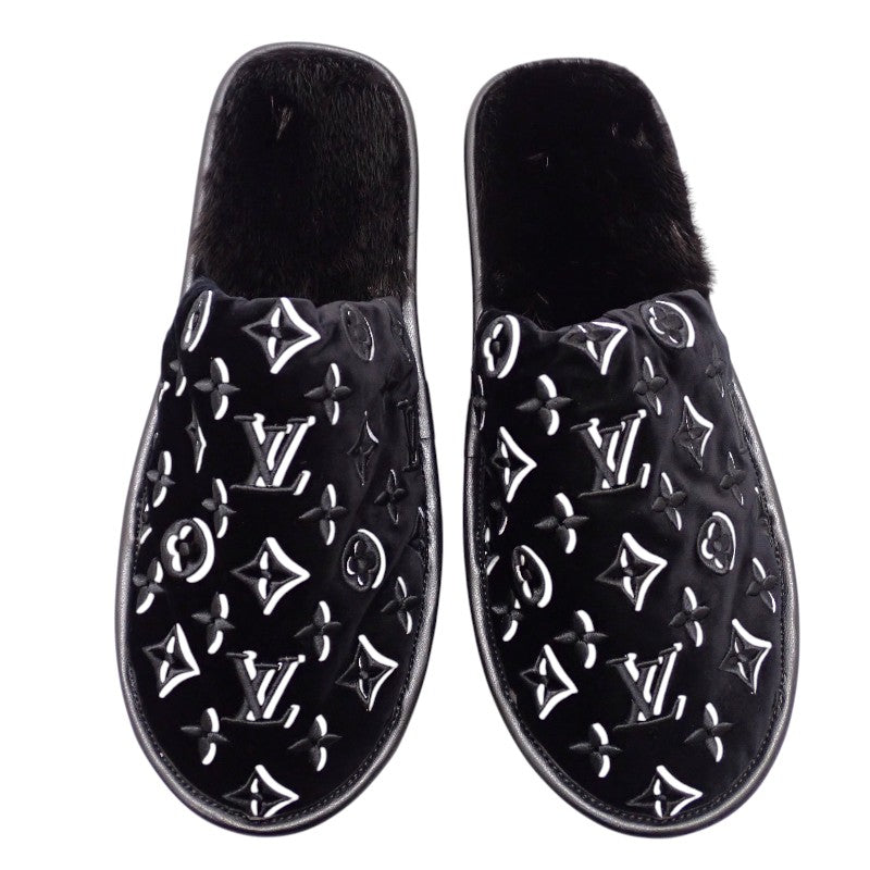 ルイヴィトン LOUIS VUITTON LVスイート・ラインミュール その他靴 ベルベット ミンクファー ブラック メンズ【中古】【Aランク】