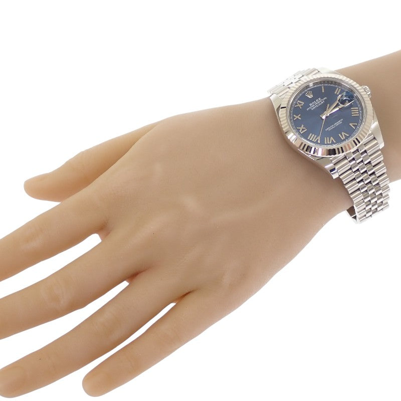 ロレックス ROLEX デイトジャスト 41 126334 腕時計 K18ホワイトゴールド ステンレススチール 自動巻き ブライトブルー文字盤 メンズ【中古】【SAランク】