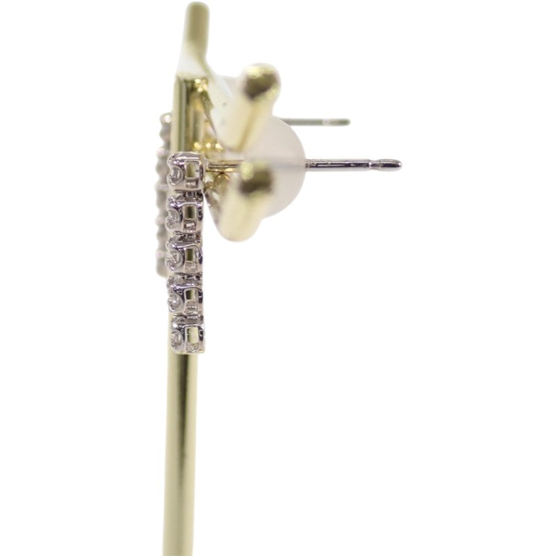 デザインジュエリー ドロップ ダングル ピアス K18ホワイトゴールド ダイヤモンド レディース【中古】【Aランク】