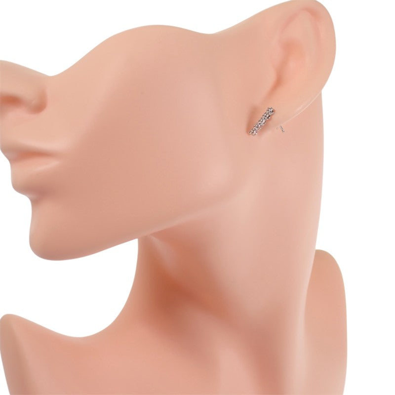デザインジュエリー ドロップ ダングル ピアス K18ホワイトゴールド ダイヤモンド レディース【中古】【Aランク】