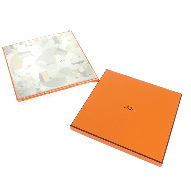 エルメス HERMES カレ90 Anamorphee アナモルフェ H002778S06 スカーフ シルク ブラック ホワイト ピンク レディース【中古】【SAランク】