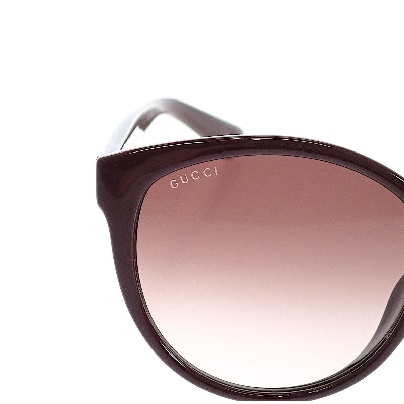 グッチ GUCCI アジアンフィット ウェリントン GG0636SK-003 サングラス プラスチック ブラウン 茶 ゴールド金具 レディース メンズ ユニセックス【中古】【ABランク】