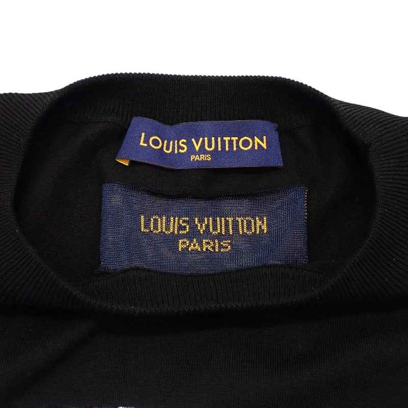 ルイヴィトン LOUIS VUITTON クルーネック Amen Break サマーニット L コットン ブラック 黒 メンズ トップス 保存箱有【中古】【Aランク】 ルイヴィトン LOUIS VUITTON クルーネック Amen Break ニット コットン