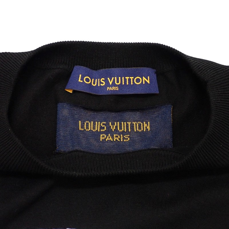 ルイヴィトン LOUIS VUITTON クルーネック Amen Break ニット コットン ブラック メンズ【中古】【Aランク】