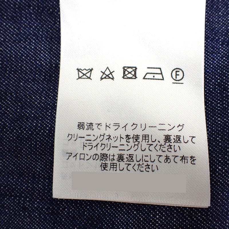 ルイヴィトン LOUIS VUITTON ショートスリーブデニムシャツ 半袖シャツ コットン ネイビー メンズ【中古】【Aランク】
